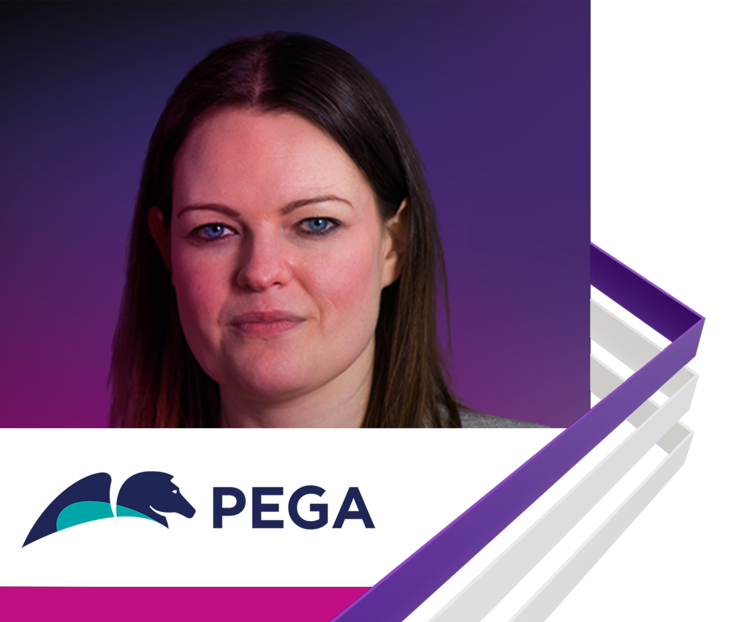 Coloured background with Pega logo