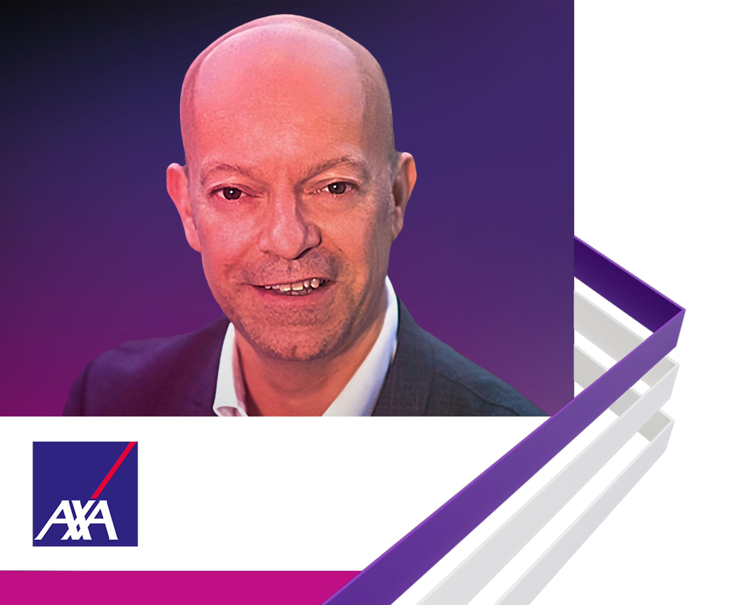 Coloured background with AXA logo