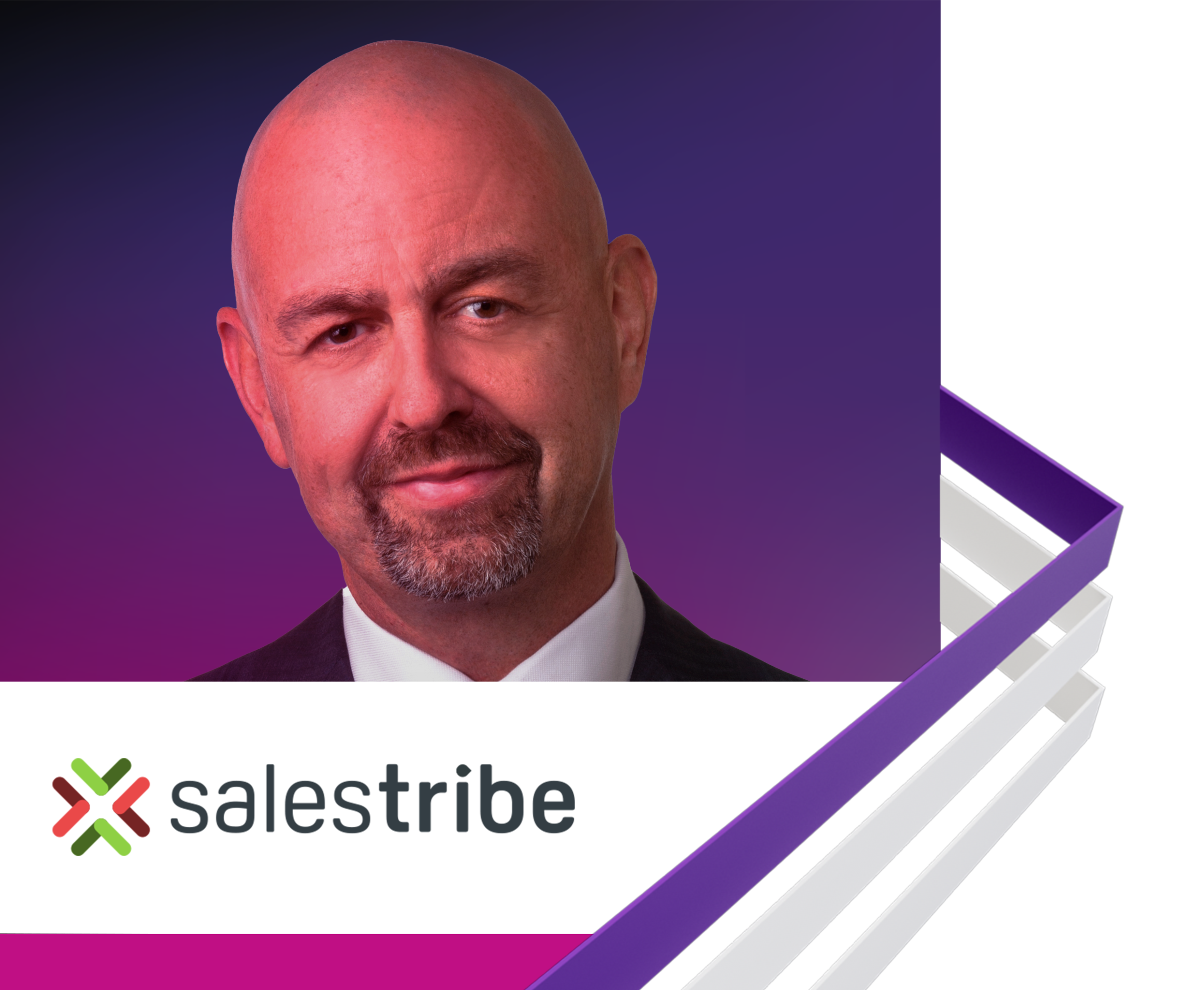 Coloured background with salestribe logo