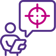 Icon of person with clipboard