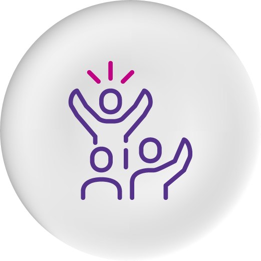 People cheering icon