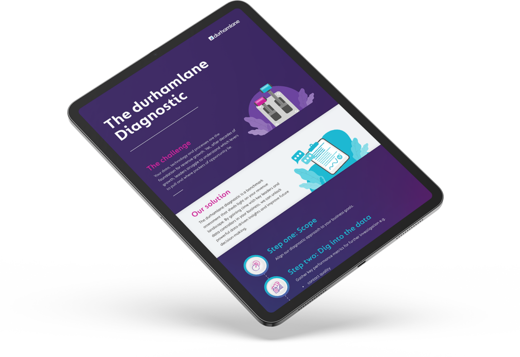durhamlane diagnostic summarised on a tablet