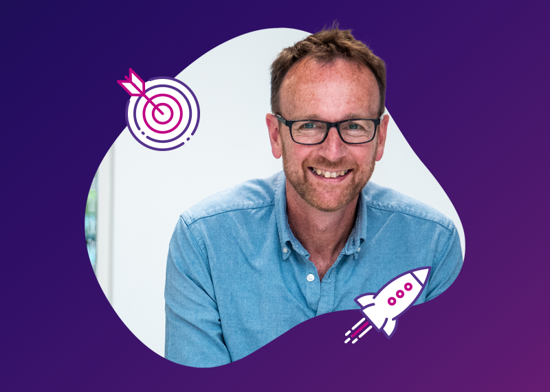 Richard Lane headshot on purple background