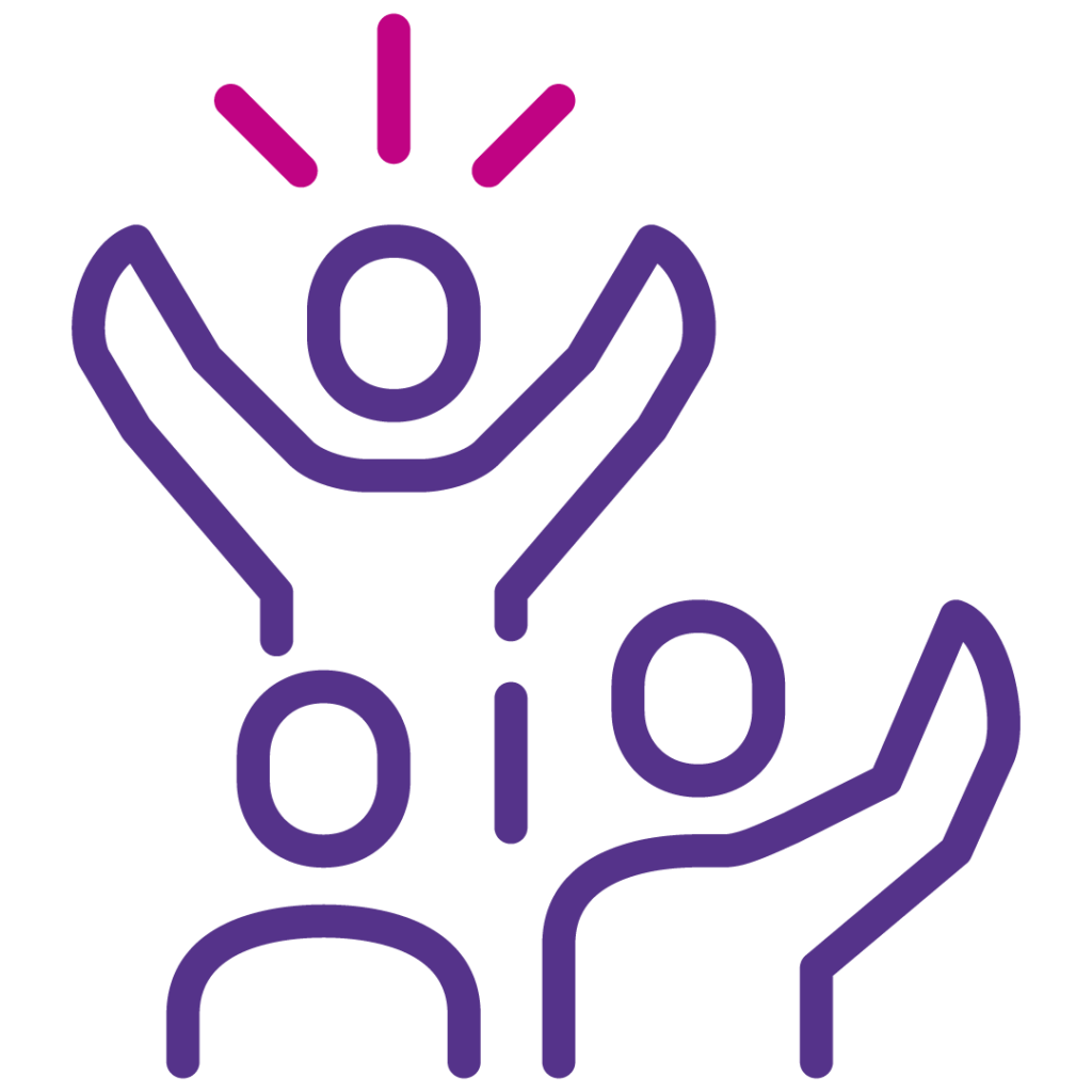 People cheering icon